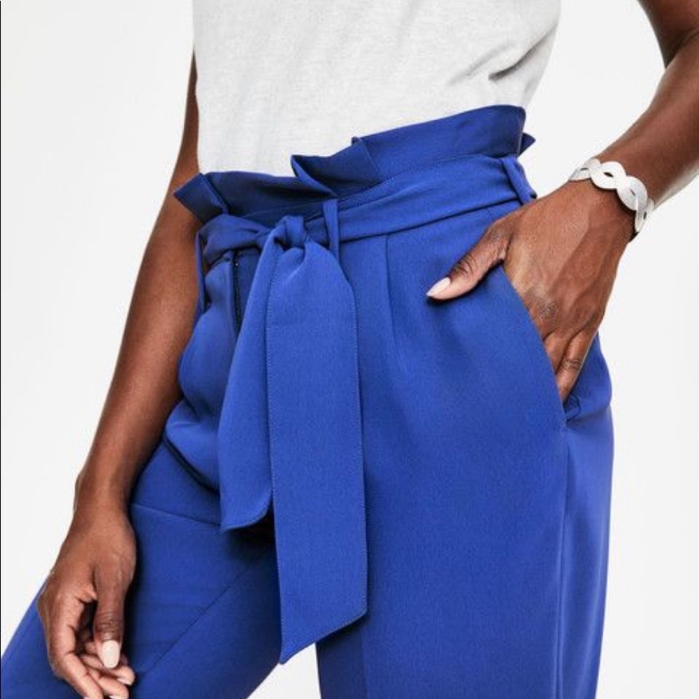 Boden Highwaisted Melina Paperbag Pants Cobalt